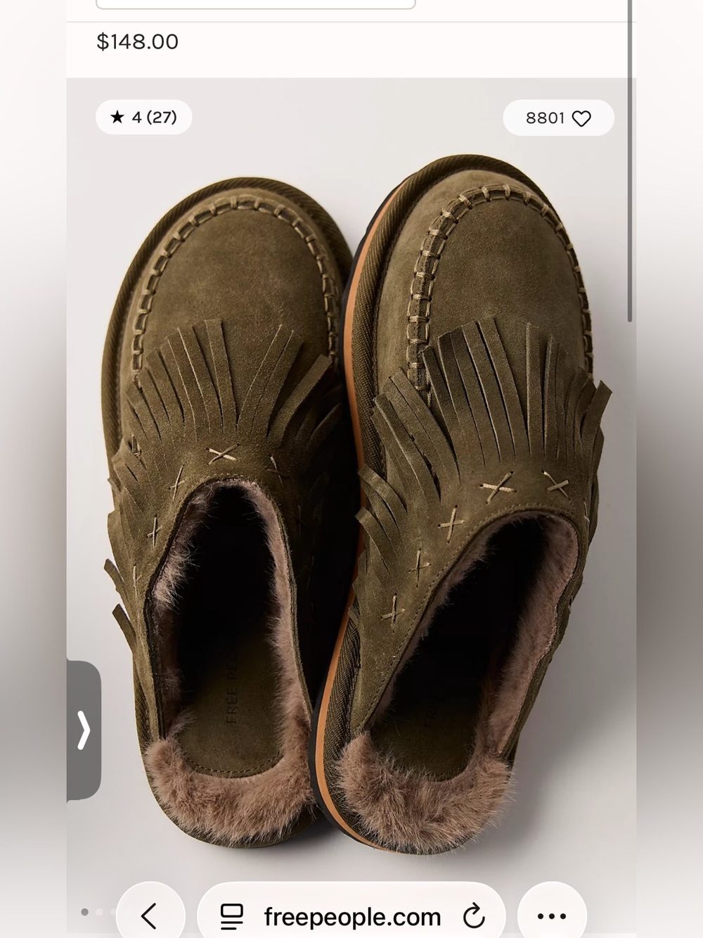 Free People Fallon Fringe Faux
Fur Mule Slipper